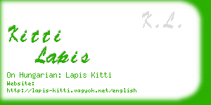 kitti lapis business card